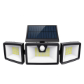 Oem 132LED 132LED Flexível ângulo ajustável Sensor de movimento externo sem fio ativado Lâmpada solar de parede solar ativada